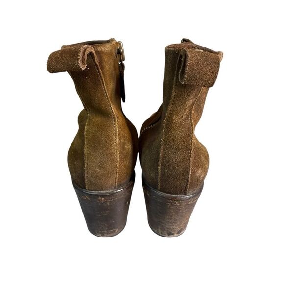 Diesel Pinky Suede Brown Distressed Ankle Boots Size 6.5 US / 37 EU - Picture 8 of 11